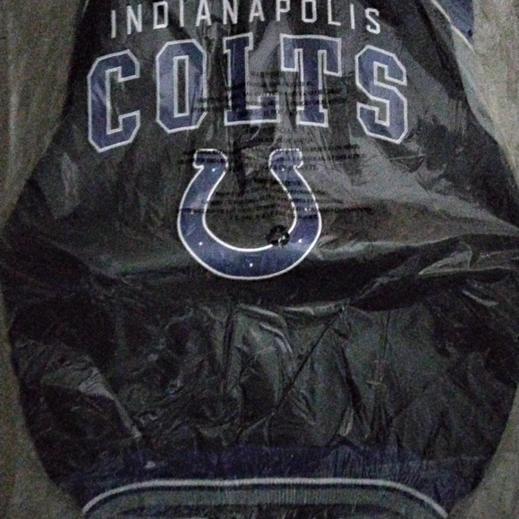 NWT NFL Indianapolis Colts Faux Leather Jacket LARGE